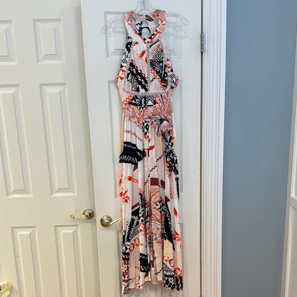 Abel The Label Elegant Multi-Color Maxi Dress Small